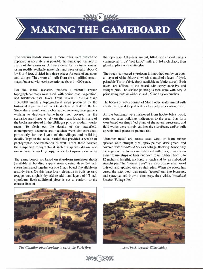 Page 103 from 1870 Rules---Making the Game Board