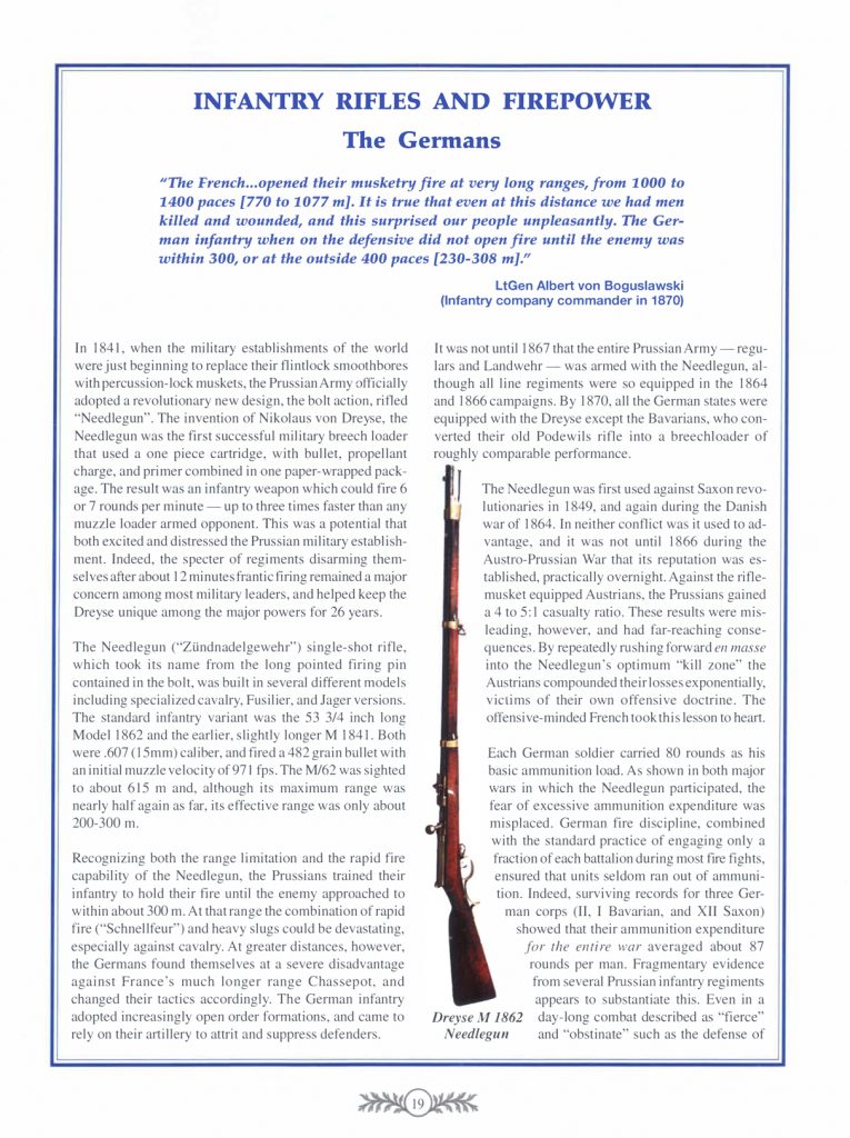 Page 19 from 1870 Rules---Infantry Rifles and Firepower - The Germans